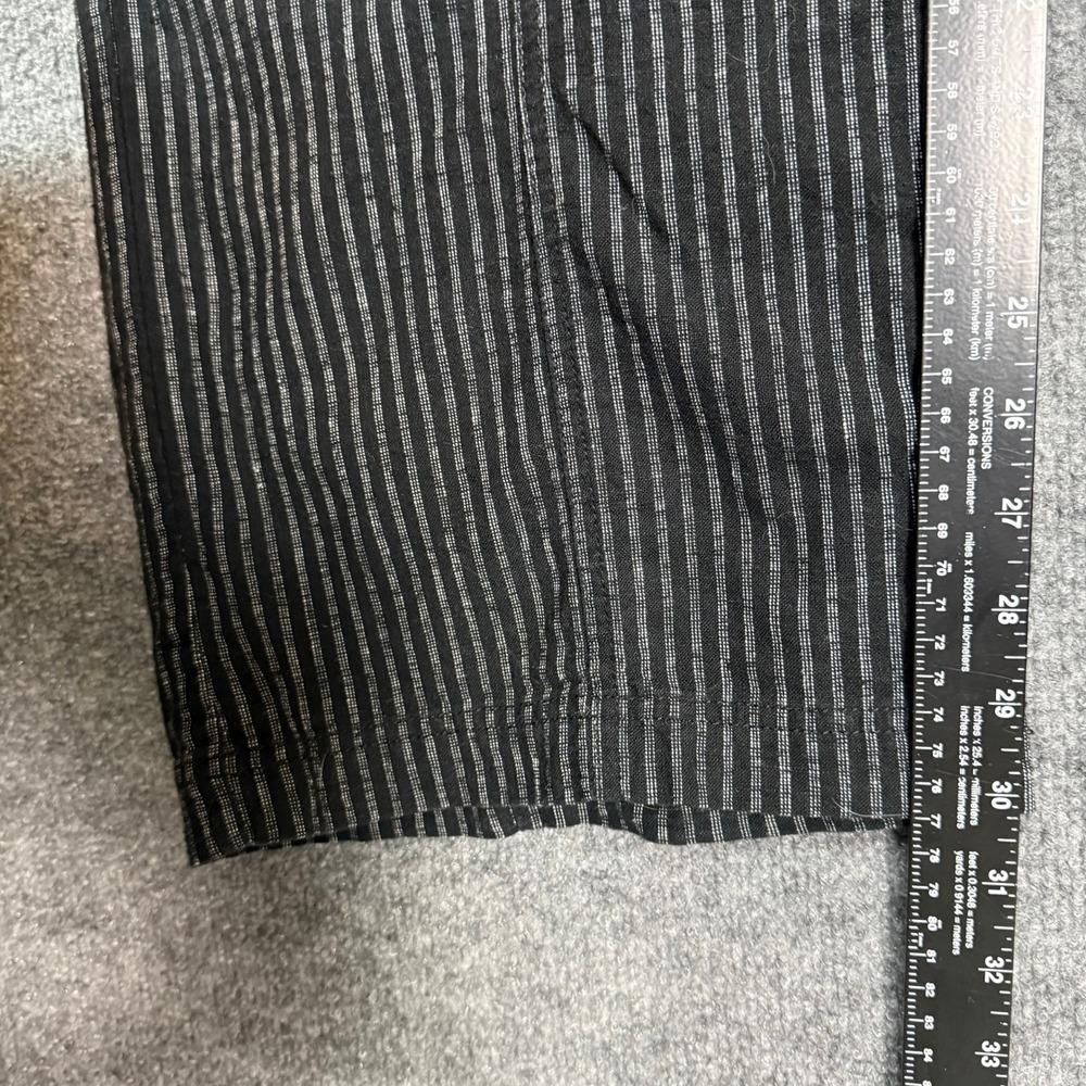 Sundance Pants Womens 16 Andover Black White Pinstripe Linen Blend‎ Wide Leg - Picture 10 of 13